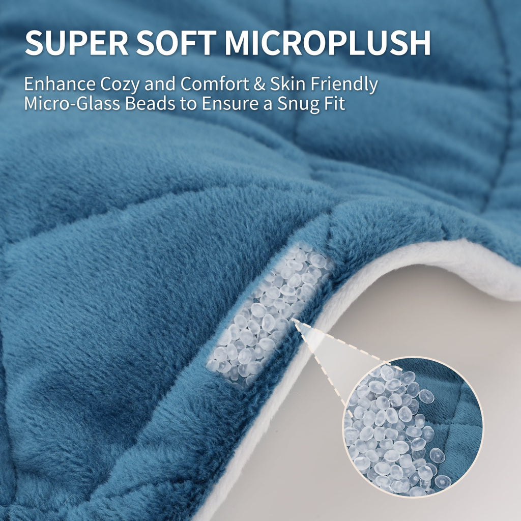 Suncall Heating Pad for Neck, Shoulders & Back – 6 Heat Levels up to 149°F, 6 Auto-Off Timers, Soft Flannel, Large Heated Wrap for Daily Comfort, Machine Washable, Gift for Women & Men blue