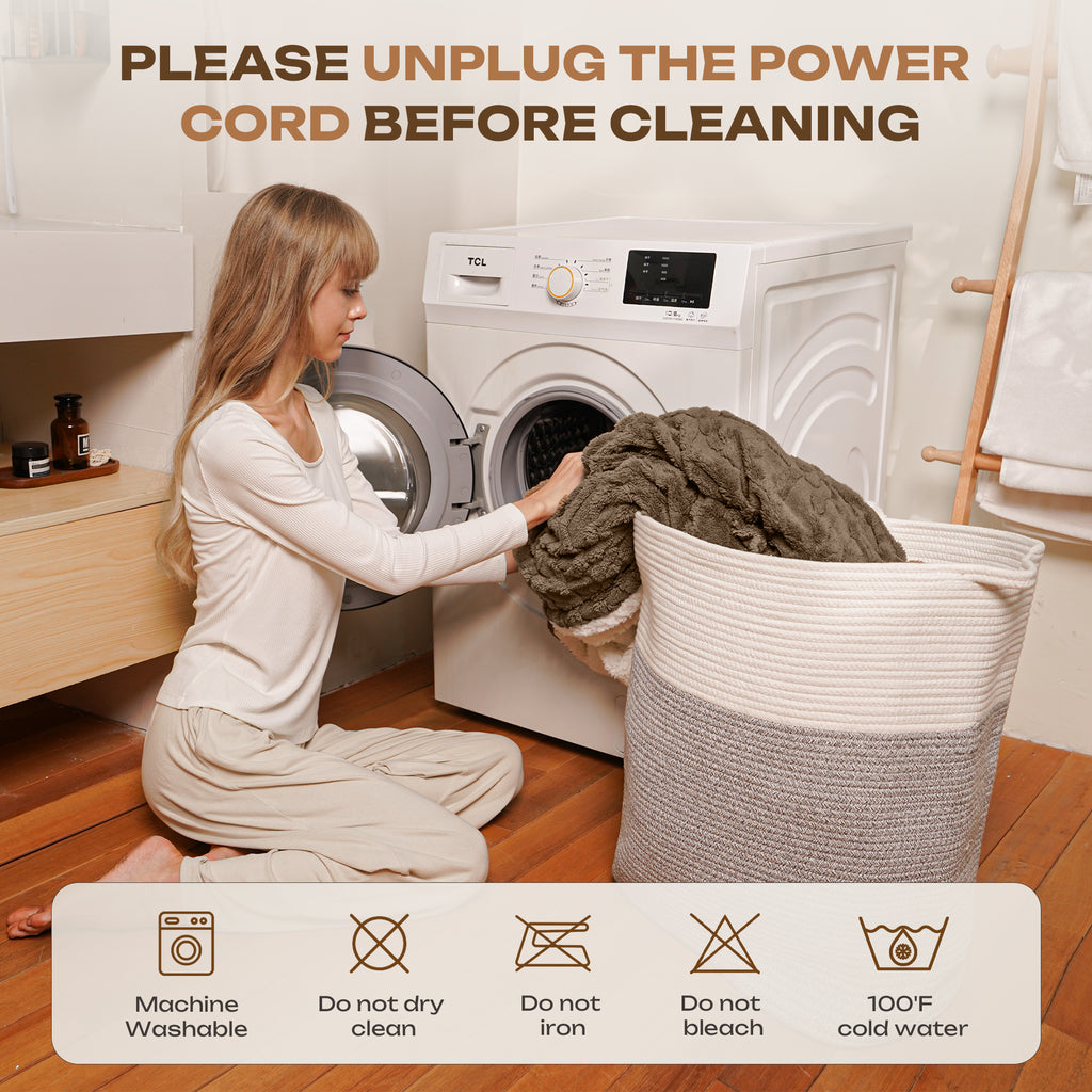 Suncall Electric Throw Blanket 50" x 60" – Thick Plush Jacquard Heated Blanket, 5 Heat Settings & 4 Timer Settings, Fast Heating, Machine Washable,Khaki